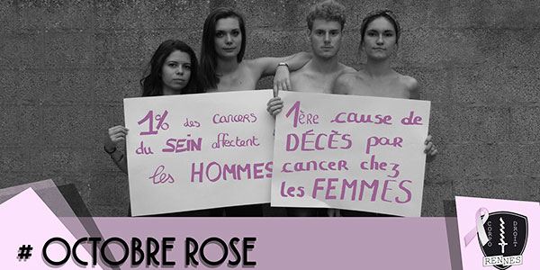 Campagne #OctobreRose des étudiant.e.s de la corpo Droit - Université de Rennes 1